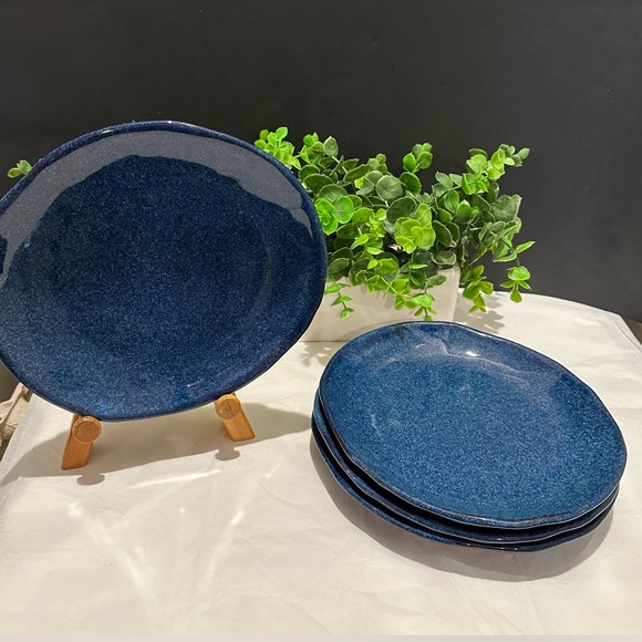 4 Tabletops Gallery”KALA" Midnight Blue Large Platter -10” Dishwasher-Oven-Micro - Picture 4 of 9